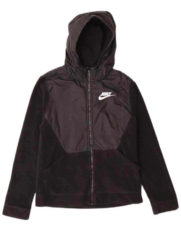 Jachetă fleece cu glugă Nike pentru fete 13-14 ani XL negru poliester sport