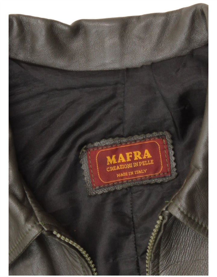 Jachetă de piele vintage pentru bărbați UK 40, mare, maro, din piele