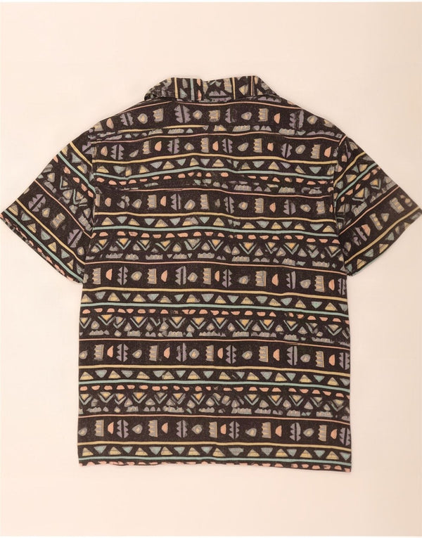Cămașă cu mânecă scurtă pentru bărbați Pull & Bear XL Negru Geometric