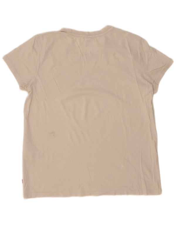 Tricou grafic Levi's pentru femei Top UK 14 Medium White Bumbac