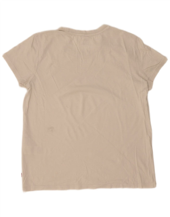 Tricou grafic Levi's pentru femei Top UK 14 Medium White Bumbac