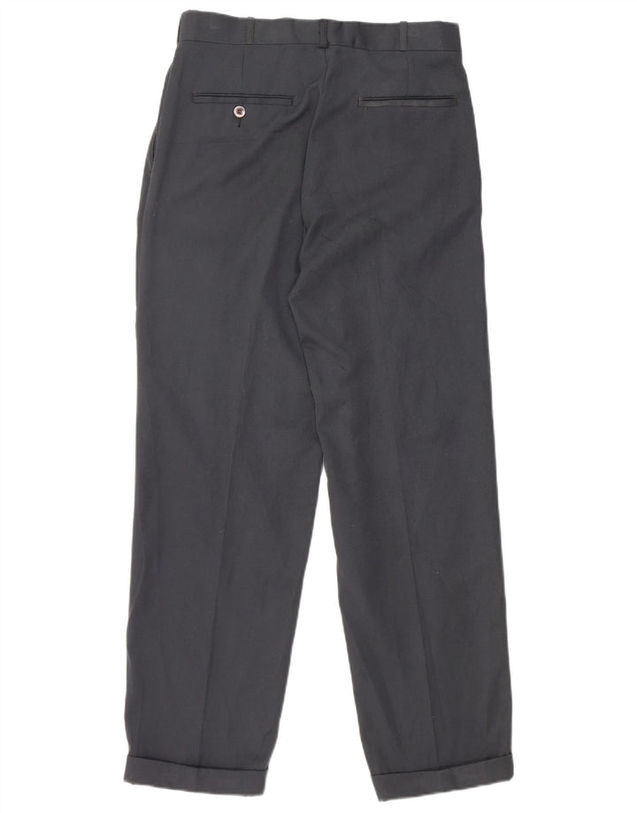 Pantaloni de costum pentru bărbați Farah L30 L28 bleumarin poliester