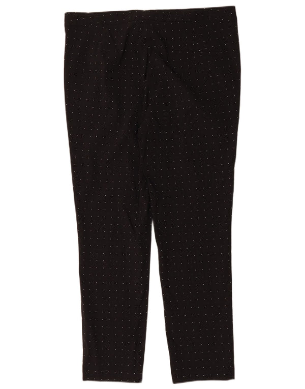 Pantaloni chino subțiri pentru femei Zara XL W32 L27 Viscoză cu pete negre