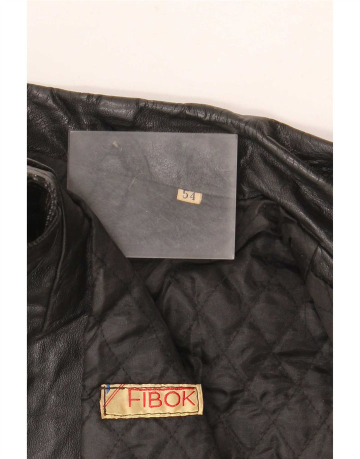 Jachetă de piele Fibok pentru bărbați IT 54 2XL neagră