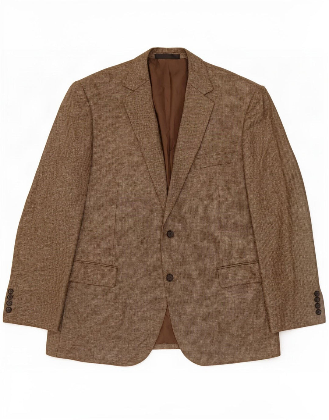 Jachetă pentru bărbați Marks & Spencer cu 2 nasturi, UK 44 XL, maro, poliester