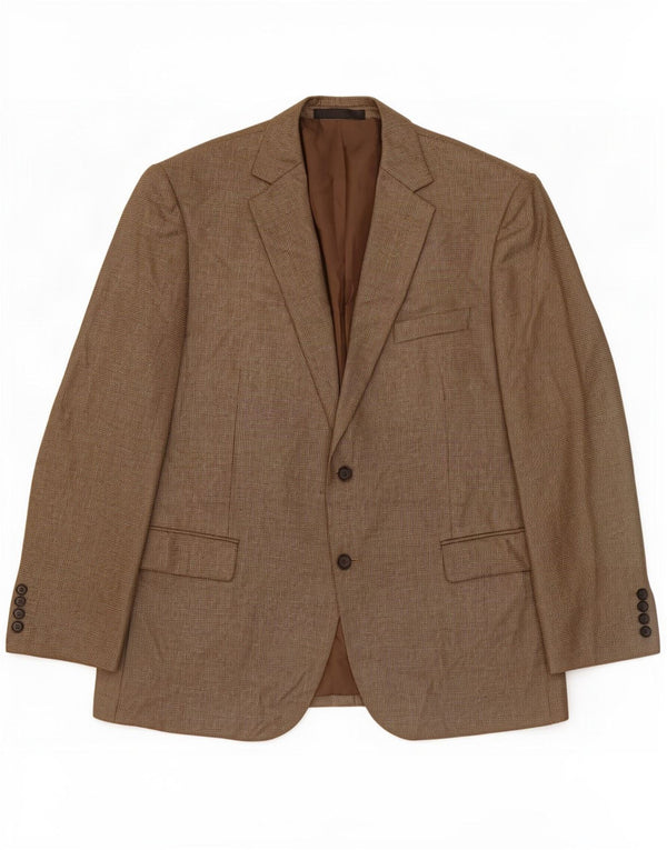 Jachetă pentru bărbați Marks & Spencer cu 2 nasturi, UK 44 XL, maro, poliester