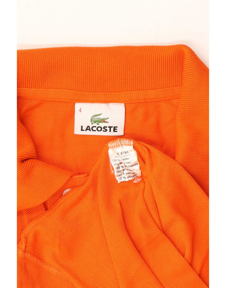 Tricou polo Lacoste pentru bărbați mărimea 4 bumbac portocaliu mediu