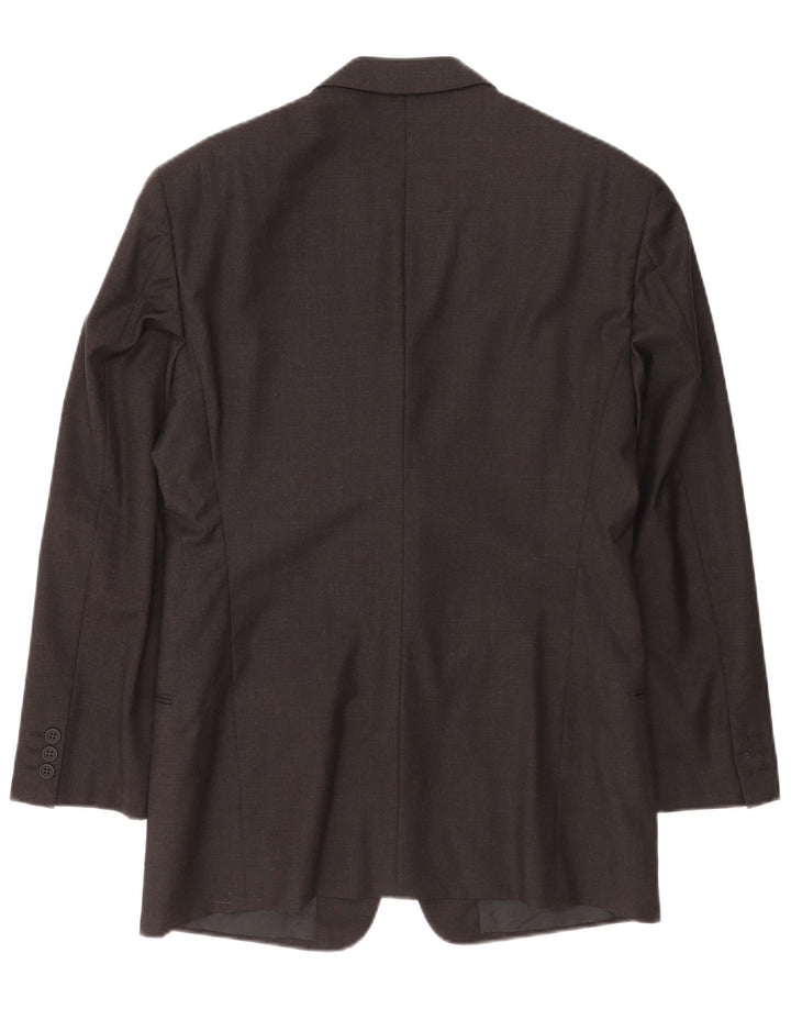 Blazer pentru bărbați Giorgio Armani, cu 3 nasturi, IT 48, lână virgină, gri mică