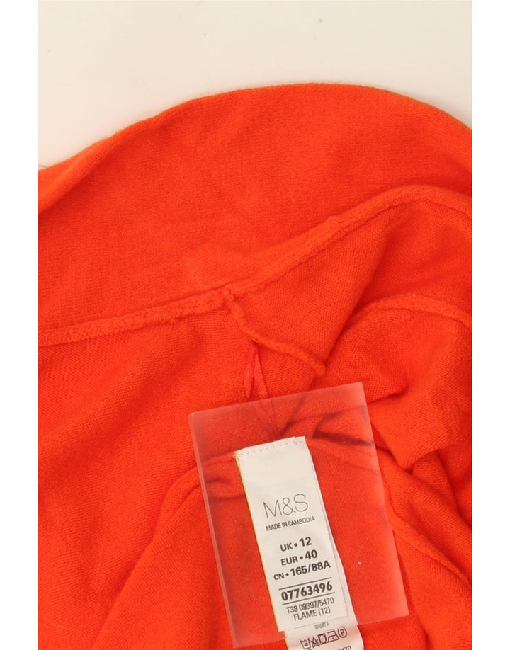 Pulover cardigan deschis pentru femei Marks & Spencer UK 12 portocaliu mediu