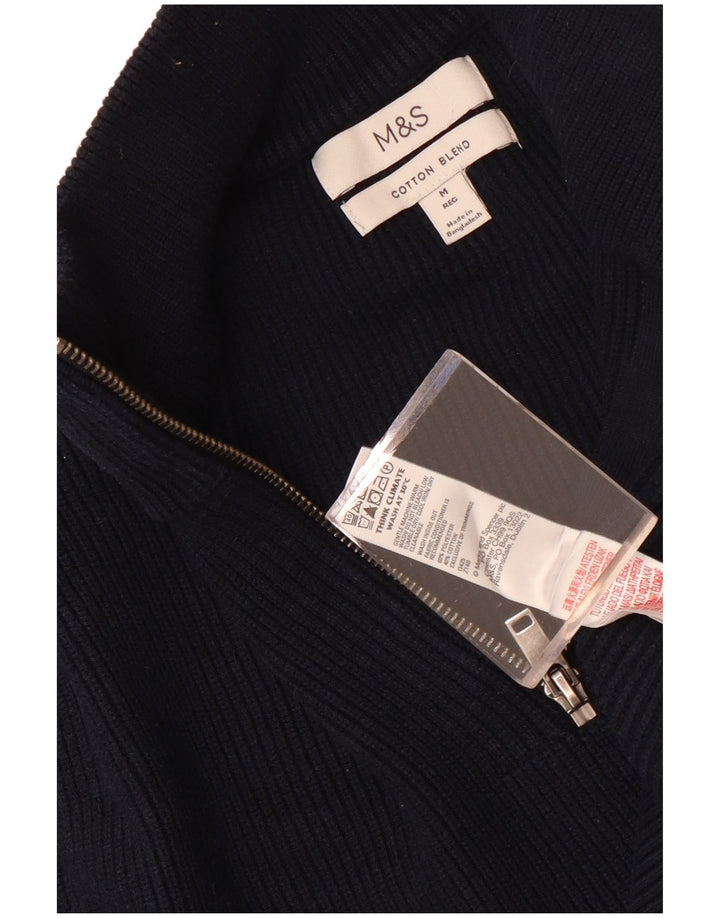 Pulover pentru femei Marks & Spencer, cu fermoar, cu gât, UK 14 Medium Bleumarin