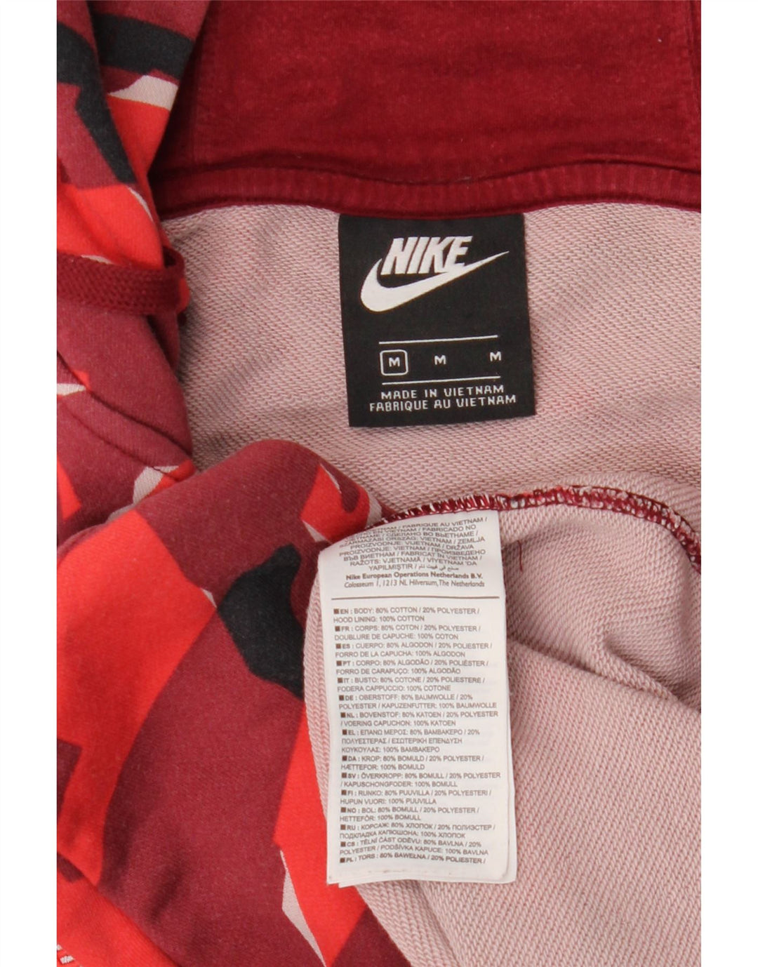 Pulover NIKE pentru bărbați Eintracht Frankfurt, cu fermoar, burgundă mediu