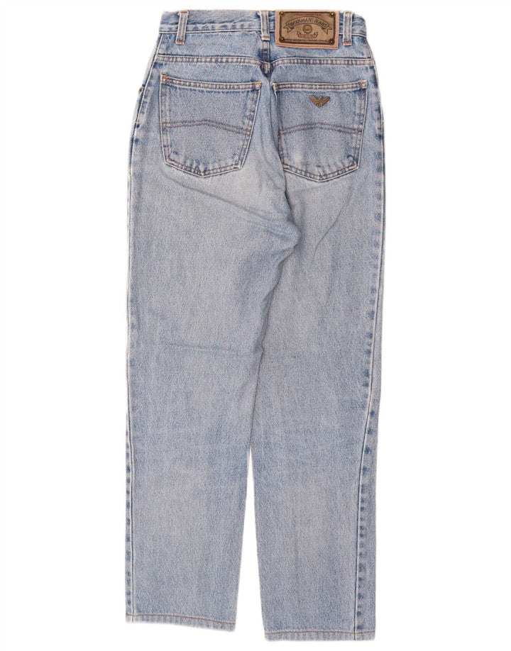 Blugi conici pentru femei Armani W26 L2 Albastru