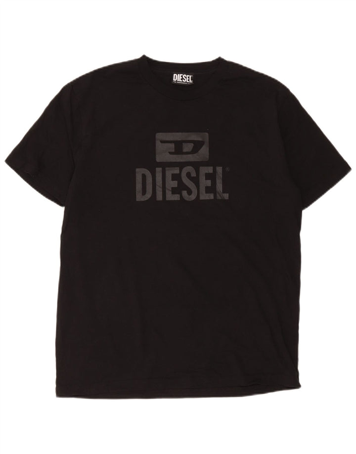 Tricou grafic pentru bărbați Diesel Top Mediu Negru