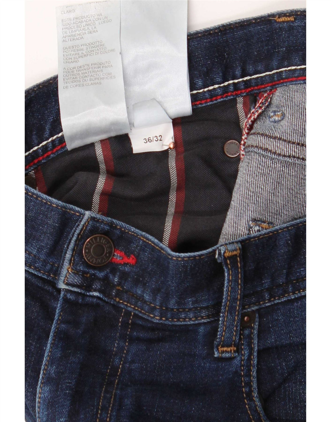 Blugi slim pentru bărbați Tommy Hilfiger W36 L32 bumbac bleumarin