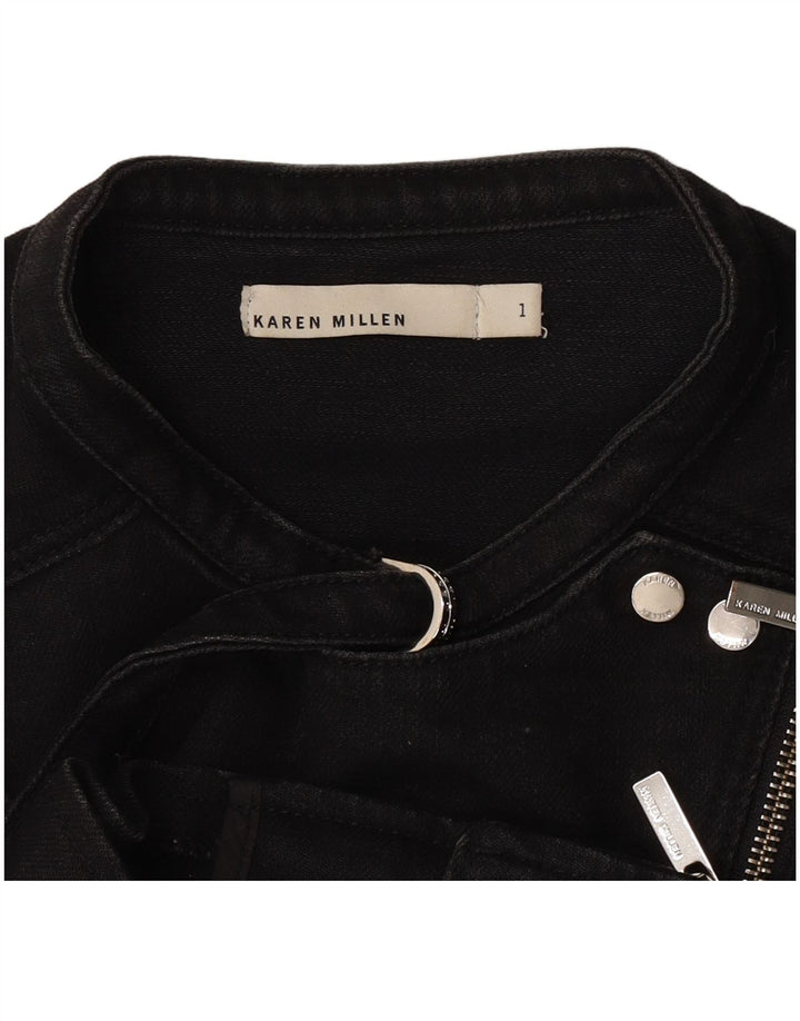 Jachetă pentru femei Karen Millen Crop Biker US 1 2XS Negru