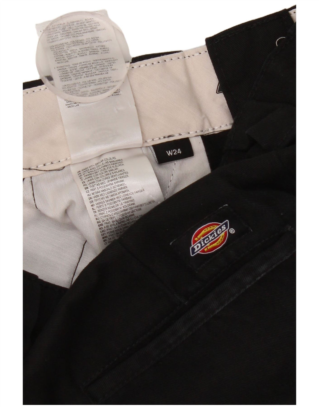 Pantaloni chino pentru femei cu picioare largi Dickies L24 L30 Poliester negru