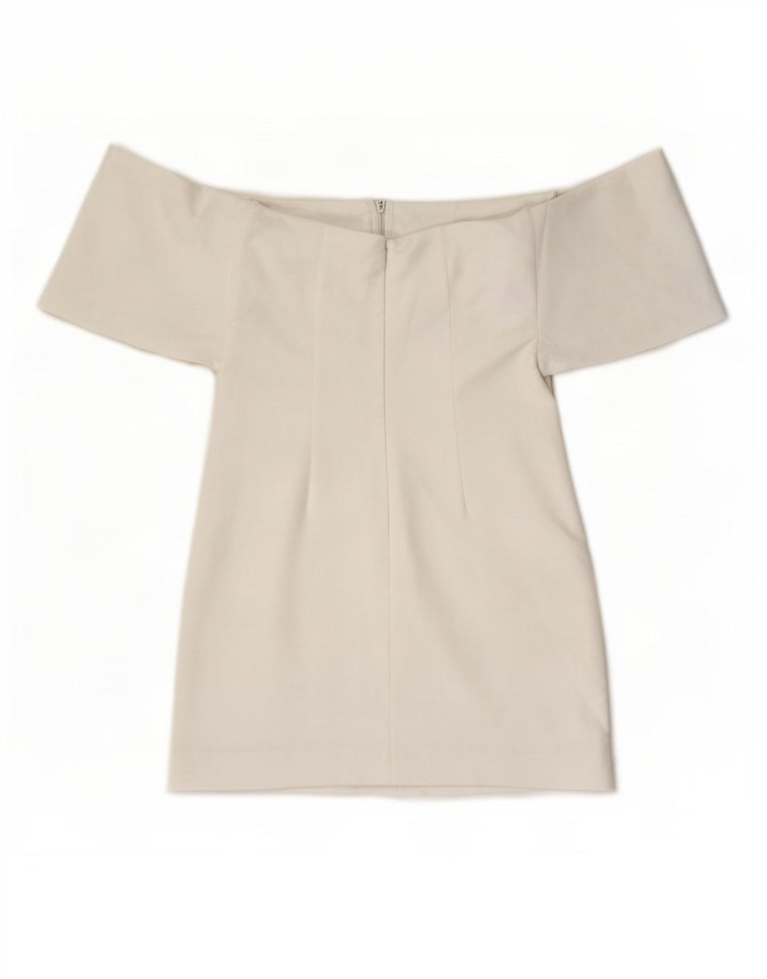 Rochie mini Zara pentru femei cu umăr dezactivat UK 8, poliester alb mic