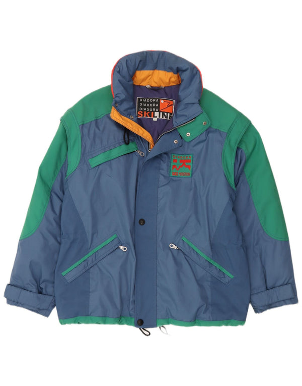 Jachetă de schi pentru bărbați DIADORA UK 40, mare, albastru, poliester color bloc