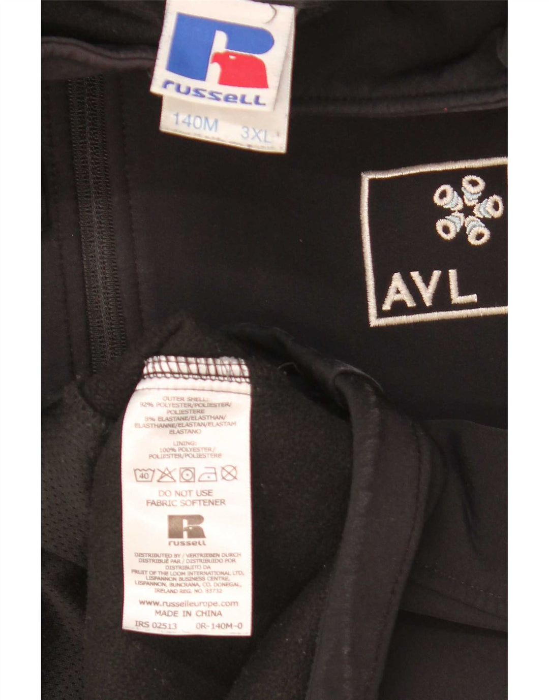 Jachetă de vânt pentru bărbați Russell Athletic UK 46 3XL Poliester negru