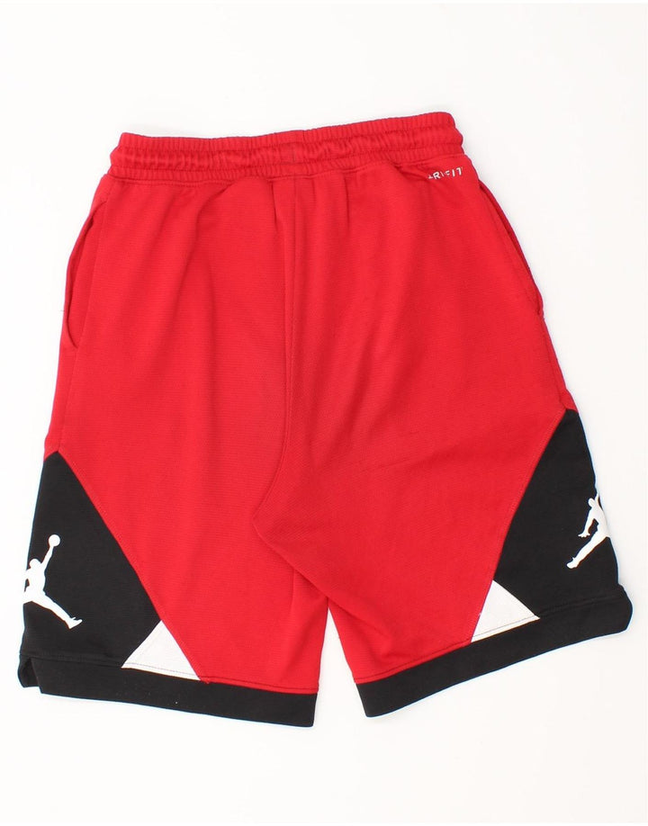 Pantaloni scurți sport Dri Fit Jordan pentru băieți 12-13 ani, mari, roșii, color block