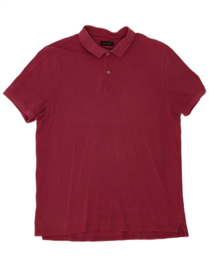 Tricou polo Massimo Dutti pentru bărbați, roz mediu