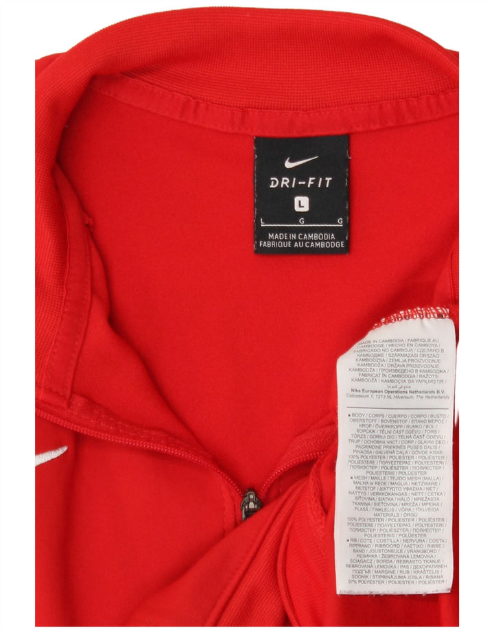 Jachetă de top pentru trening Nike Dri Fit pentru bărbați, mare, roșu, poliester
