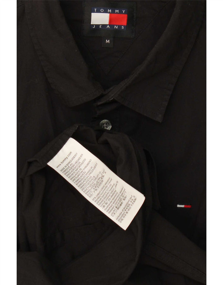 Cămașă pentru bărbați Tommy Hilfiger Slim Fit, bumbac mediu negru