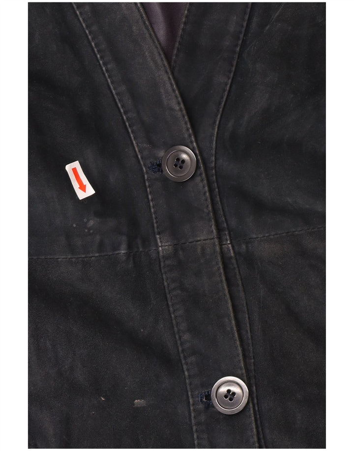 Jacheta de piele intoarsa pentru femei Nazareno Gabrielli IT 44 Medium Bleumarin