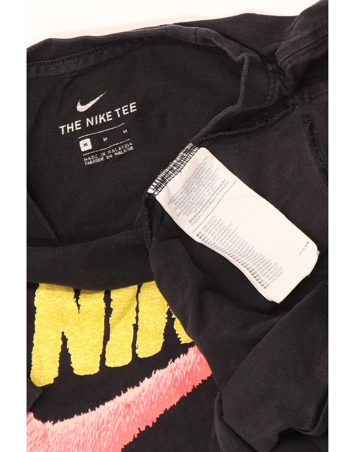 Tricou grafic Nike pentru bărbați Top mediu negru bumbac