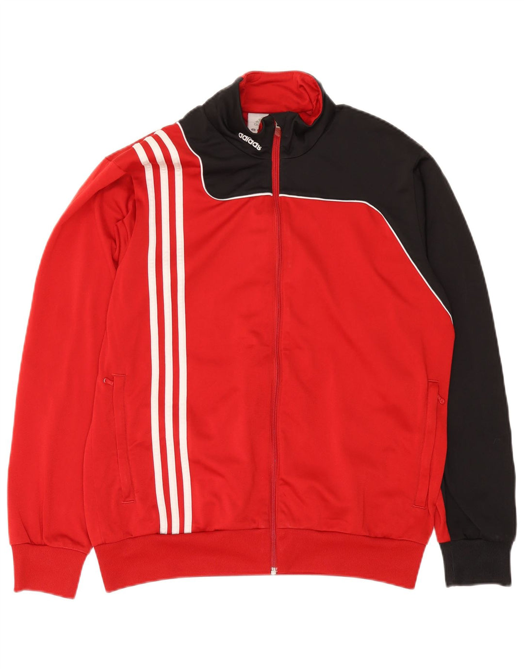 Jachetă de trening Adidas pentru bărbați Marea Britanie 38/40 Poliester Colorblock Roșu Mediu