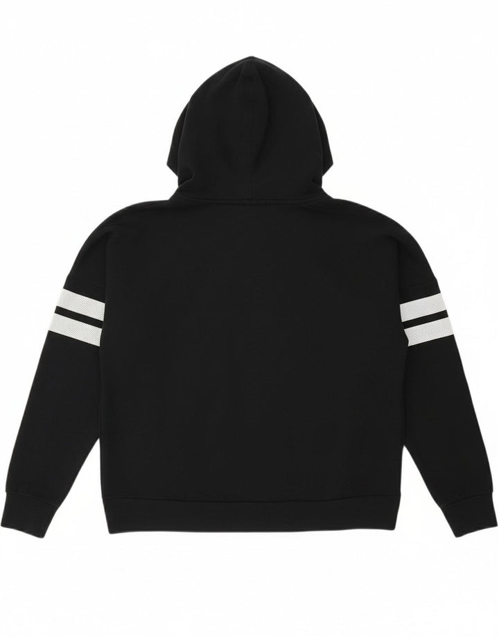 PUMA Womens Oversized Graphic Hoodie Jumper UK 8 Small  Black