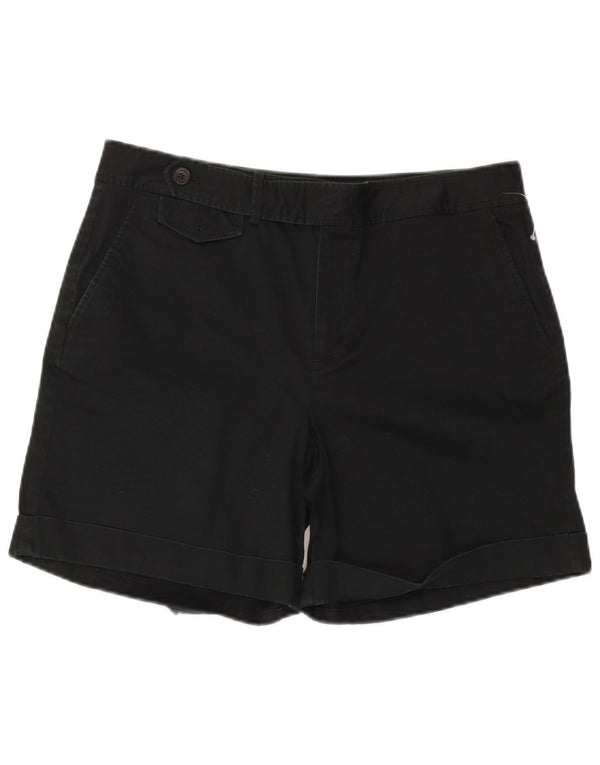 Pantaloni scurți chino cu talie înaltă pentru femei Ralph Lauren US 14 XL W36 bumbac negru