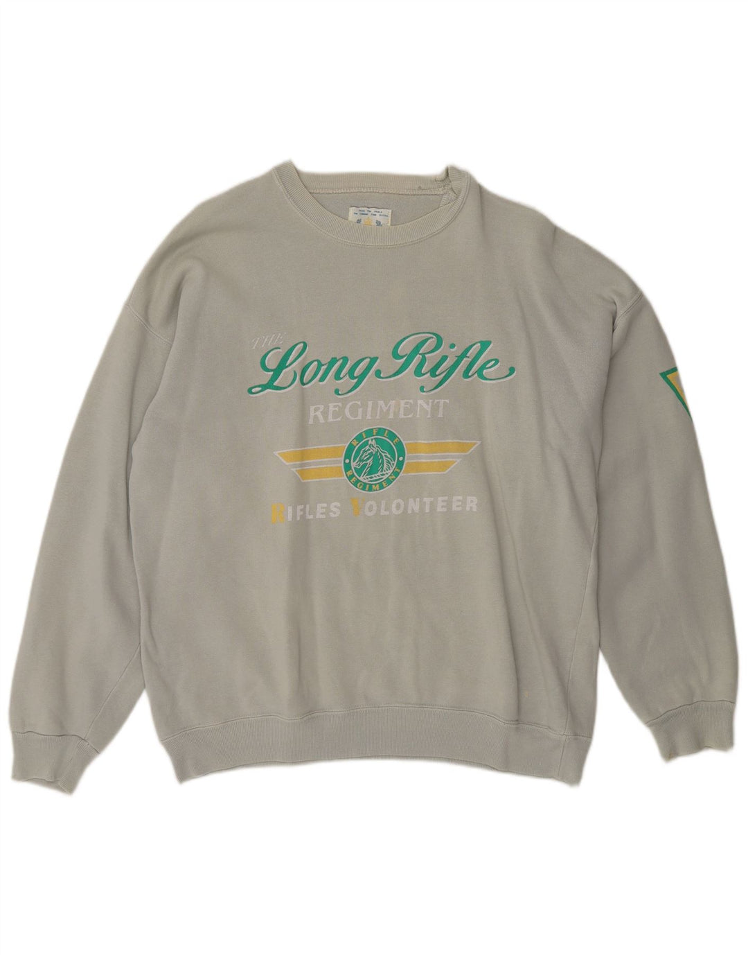 RIFLE Hanorac grafic pentru bărbați Pulover mare bumbac gri