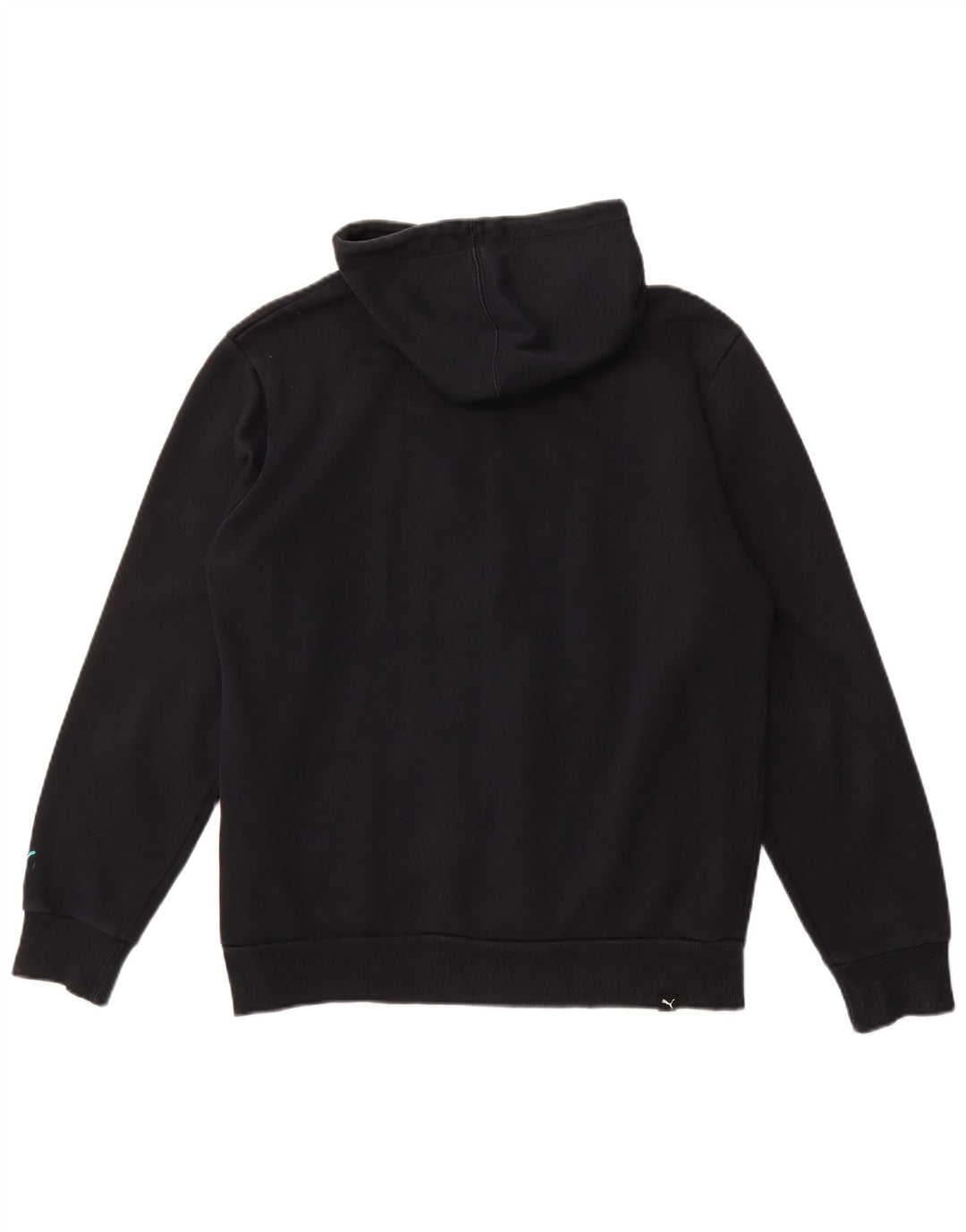 Pulover pentru bărbați PUMA Graphic Zip Hoodie, mediu din bumbac bleumarin