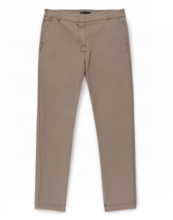 Pantaloni chino drepti pentru femei Marks & Spencer UK 14 Medium W30 L26 Gri