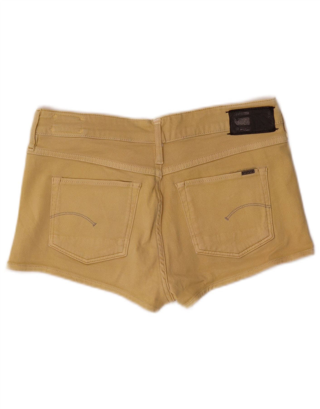 Pantaloni G-Star 3301 Denim Hot Pants W26 Bumbac galben mic