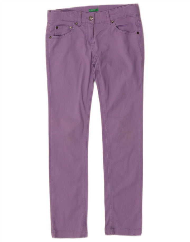 BENETTON Blugi Fete Slim 8-9 Ani Mari W26 L26 Violet Bumbac