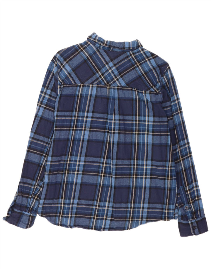 Cămașă de flanel pentru bărbați Mountain Warehouse XL, bumbac cu carouri albastre