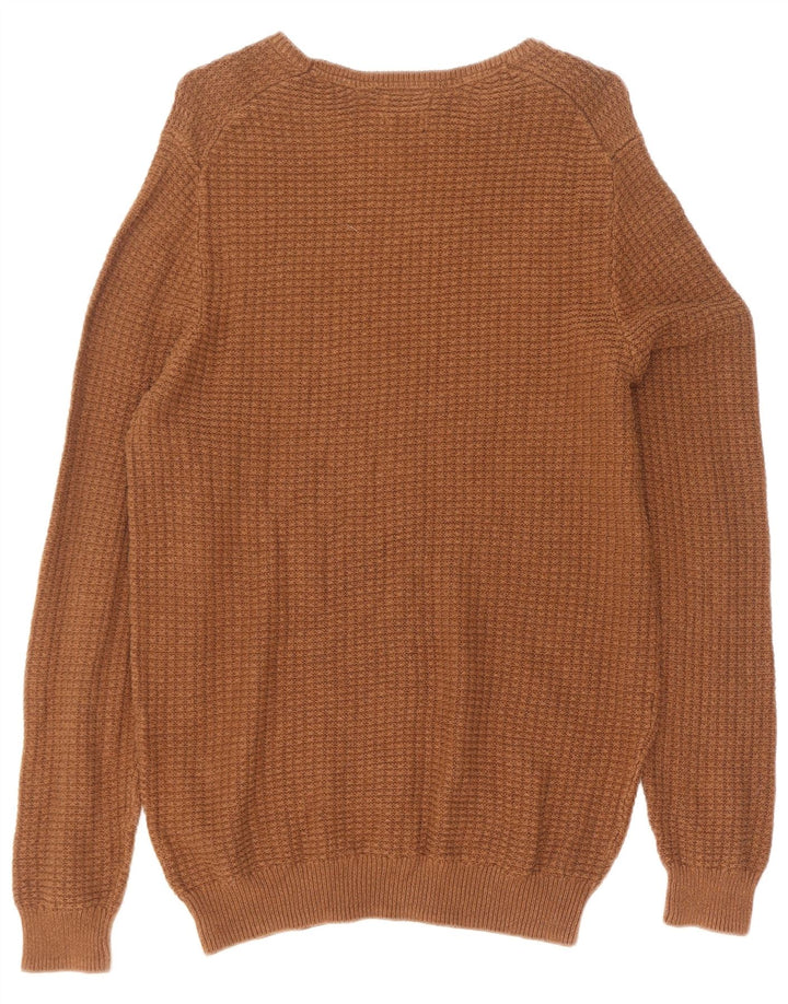 Pulover Massimo Dutti pentru bărbați, cu gât crew, XL, bumbac maro