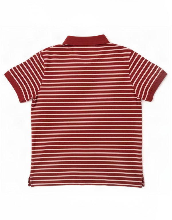 Tricou polo Lyle & Scott pentru bărbați, bumbac cu dungi maro 2XL