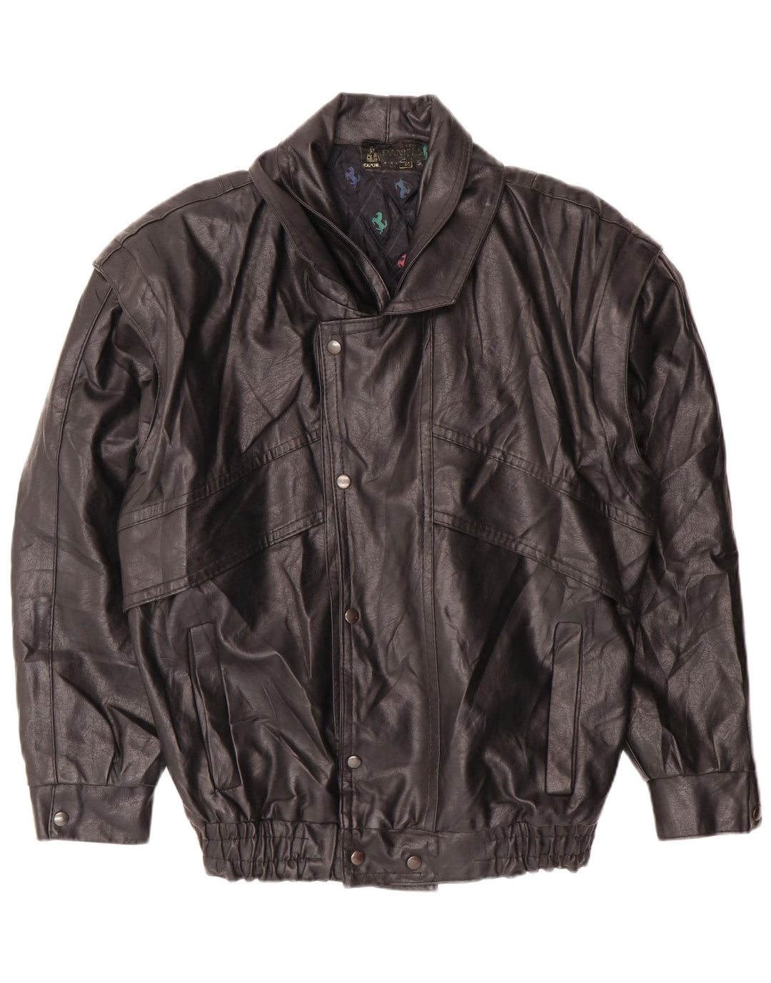 Jachetă de piele pentru bărbați VINTAGE UK 36 Small Black