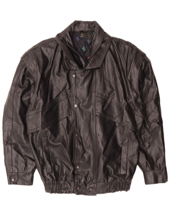Jachetă de piele pentru bărbați VINTAGE UK 36 Small Black