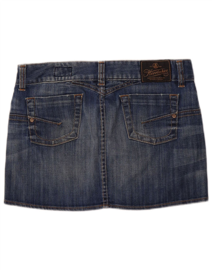 Fusta mini denim Herrlicher pentru femei cu talie joasa W29 bumbac albastru mediu