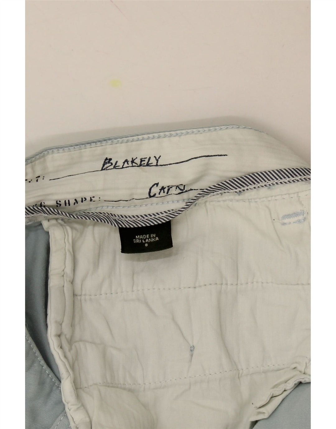 EDDIE BAUER Womens Blakely Fit Capri Trousers US 8 Medium W32 L20 Blue Vintage Eddie Bauer and Second-Hand Eddie Bauer from Messina Hembry 