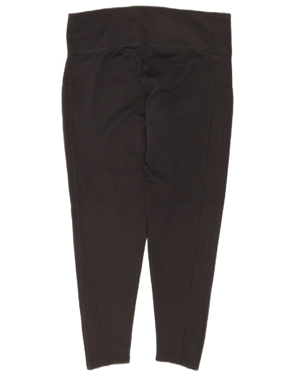 Leggings ADIDAS Climalite Crop pentru femei Marea Britanie 16/18 Poliester negru mare