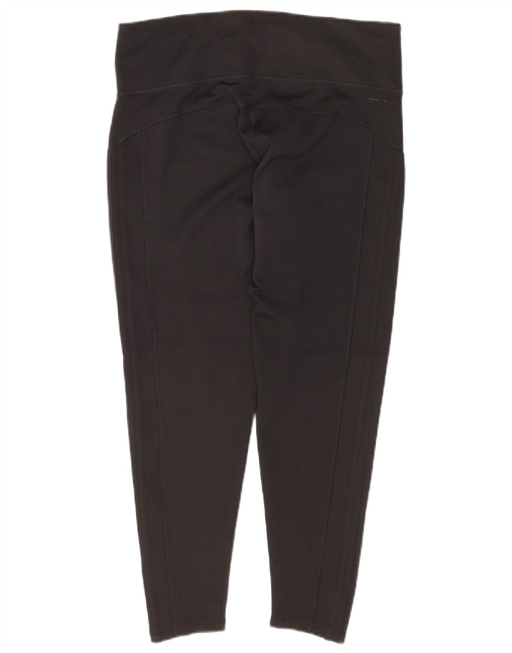 Leggings ADIDAS Climalite Crop pentru femei Marea Britanie 16/18 Poliester negru mare