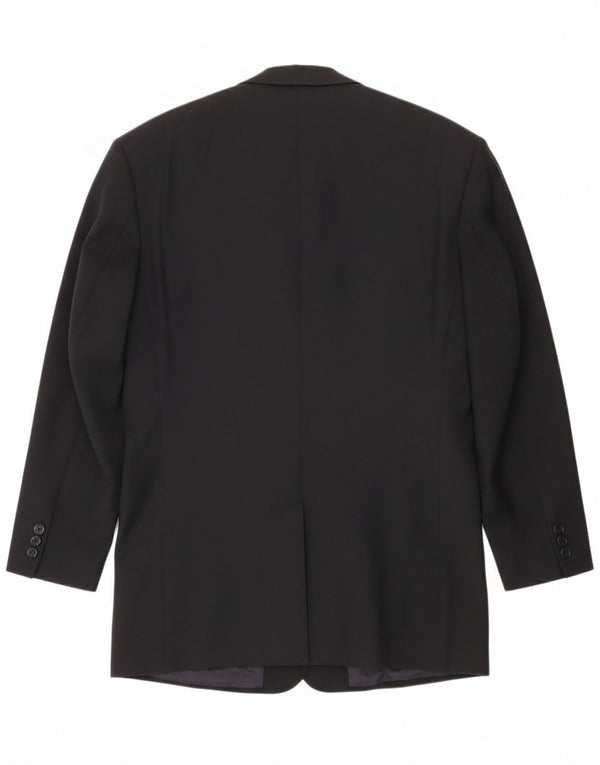 Jachetă pentru bărbați Hugo Boss Blazer dublu piept UK 40 Lână neagră mare