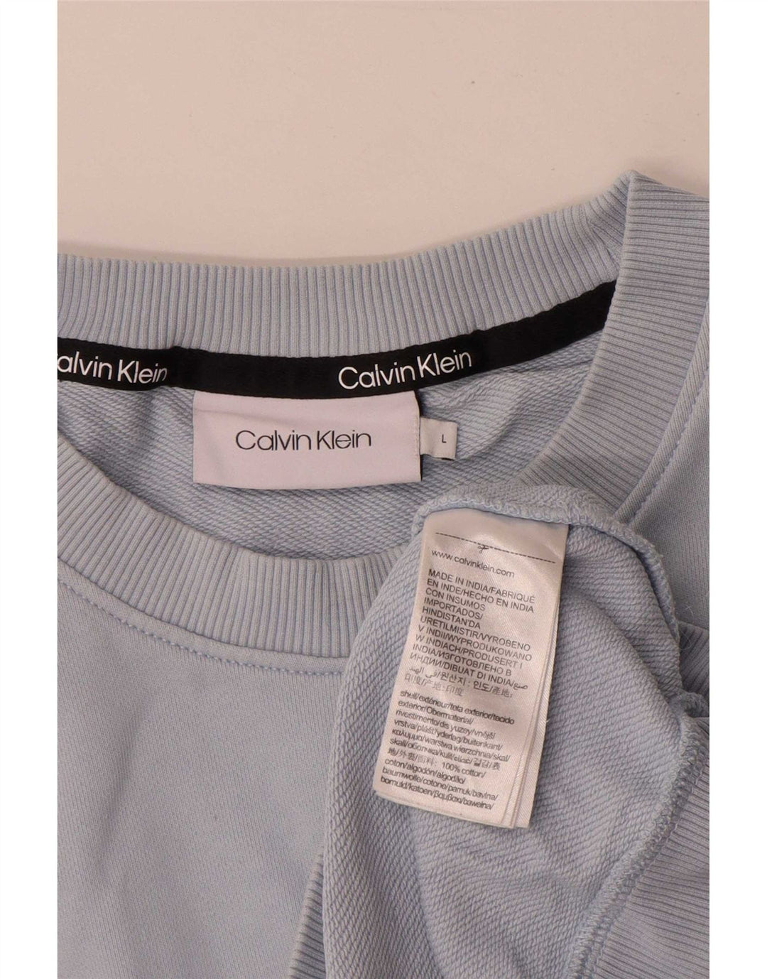 Hanorac grafic Calvin Klein pentru bărbați Pulover mare, albastru, bumbac