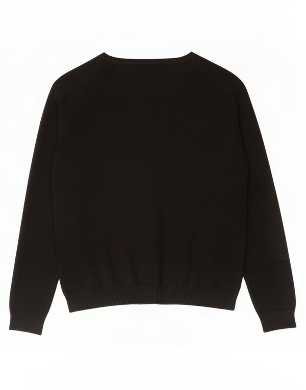 Pulover cardigan pentru femei Zara UK 18 XL bumbac negru