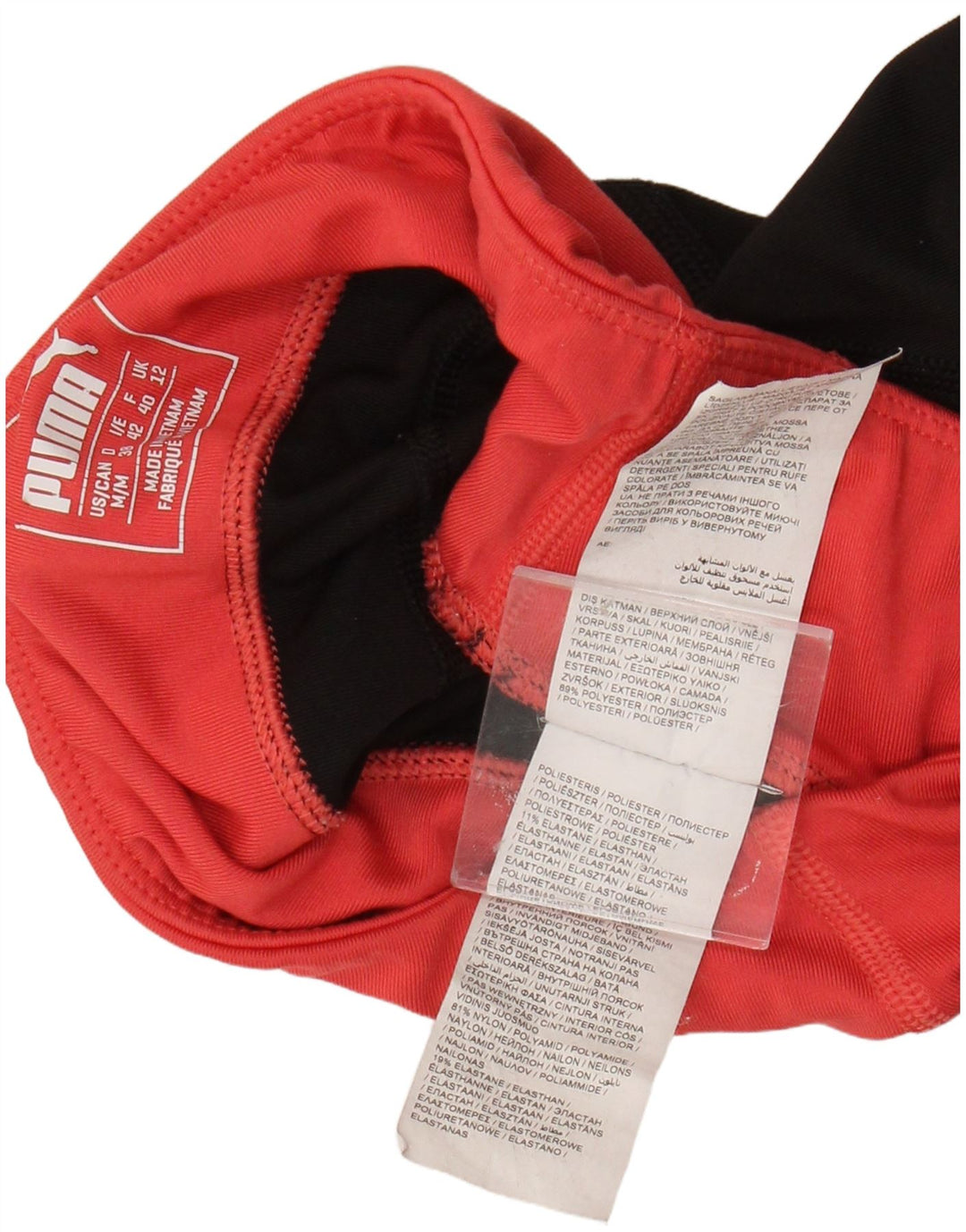 Leggings Capri Puma pentru femei UK 12 Medium Black Colorblock Poliester